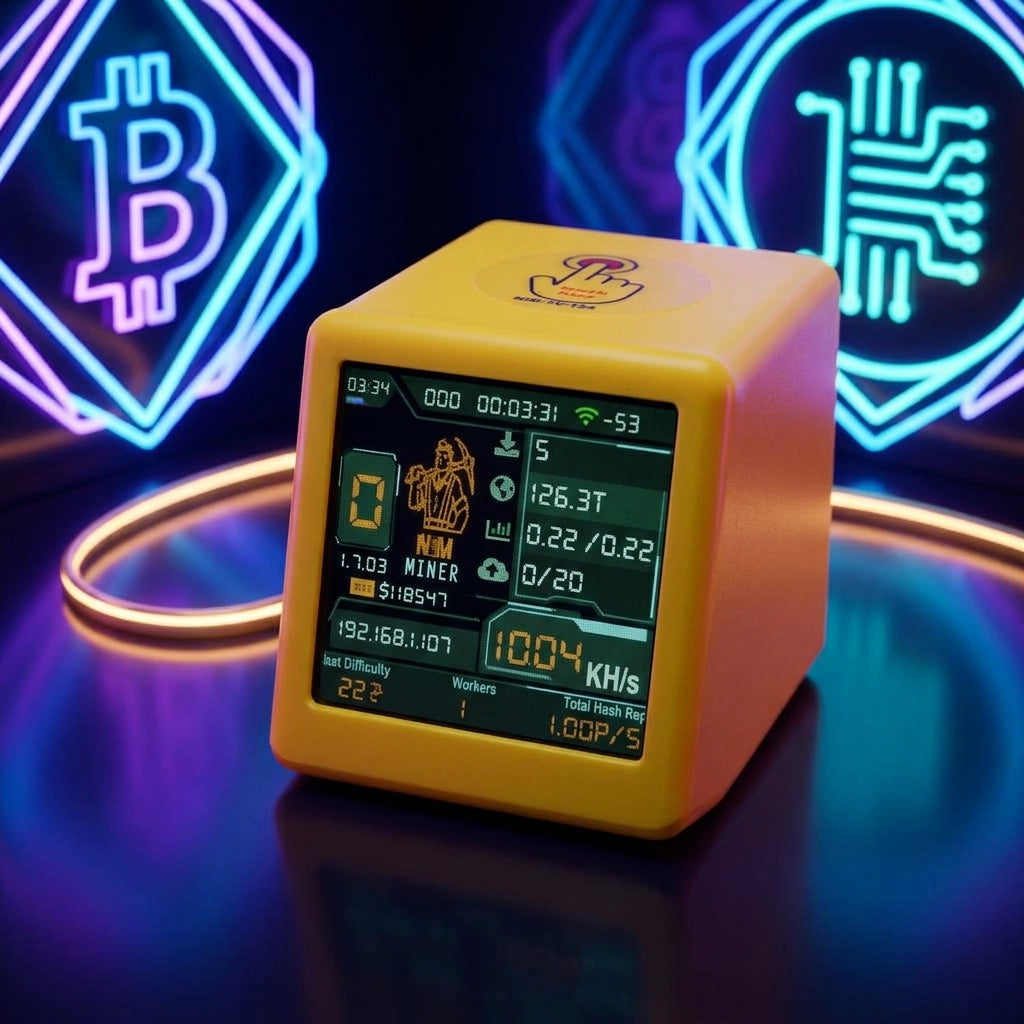 NMMiner ESP32 BTC Solo Miner – 1060 KH/s, 1W Low-Power Desktop Miner