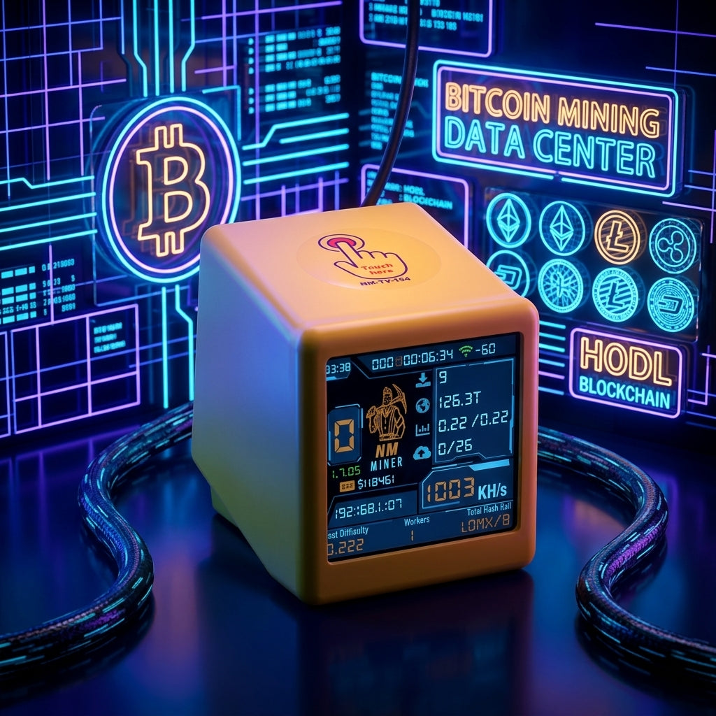 NMMiner ESP32 BTC Solo Miner – 1060 KH/s, 1W Low-Power Desktop Miner
