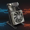 Bitcoin Miner - Dark Charcoal Hex Background